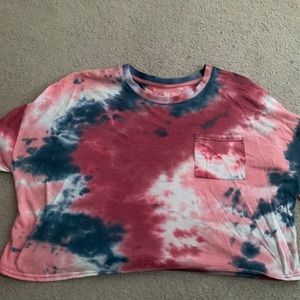 cropped, tie dye
